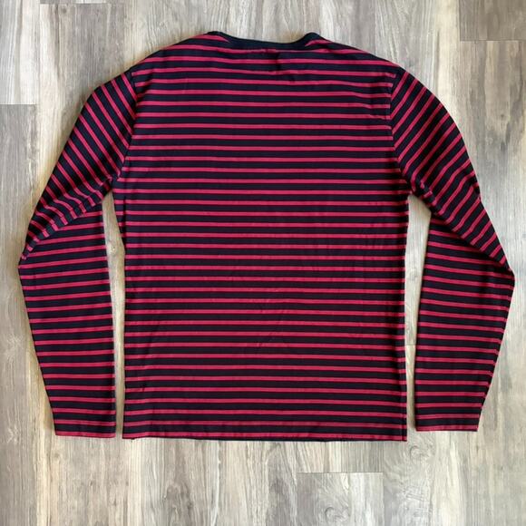 Todd Snyder Striped T-Shirt Men's Size XL Black Red Grant Stripe Slim - Picture 4 of 4
